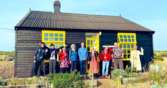 Pocket Park group stood outside Prospect Cottage