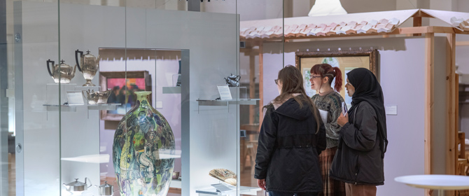 young women in gallery