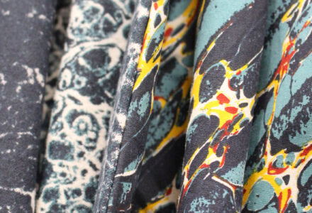 Holly Graham - detail of two dress fabrics