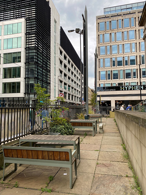 Pocket Park space at front of gallery